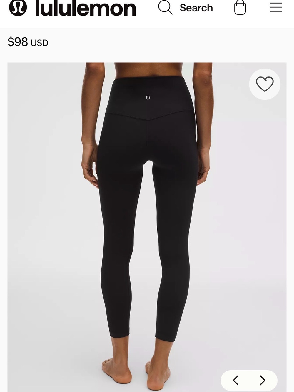 Lululemon align Crop Leggings size 6